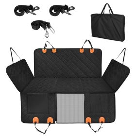 1Pc Dog Car Seat Cover For Back Seat Waterproof Oxford Cloth Seat Cover Hammock Non-Slip Scratchproof Back Seat Extender With Side Flap Mesh Window St