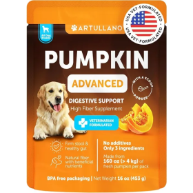 Pumpkin Powder For Dogs Digestive Support 16 OZ Fiber Supplement For Constipation For Gut Healthy Skin Digestion Glands Firm Stool Poop Anti Diarrhea