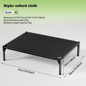 The Bi-material Pet Bed Is Of Your Choice,The Detachable Design Of The Oxford Cloth And Breathable Mesh Pet Bed Combines The Characteristics Of Breath (Option: NJB  L)